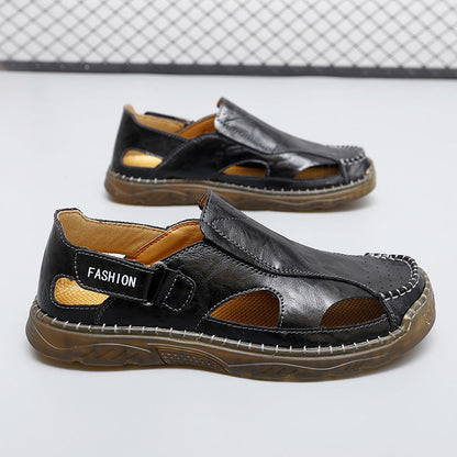 Damen Leder-Sandalen Atmungsaktiv Bequem Sommer