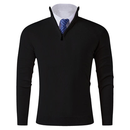 Herren Strickpullover Modern Elastisch Reißverschluss