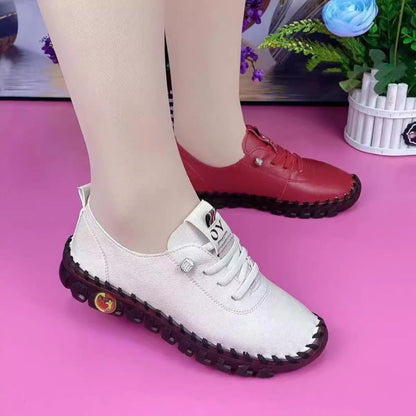 Damen Schnürschuhe Leder Bequem Stilvoll