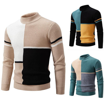 Modischer Rollkragenpullover Herren mit Zopfmuster - BerlinGlamour