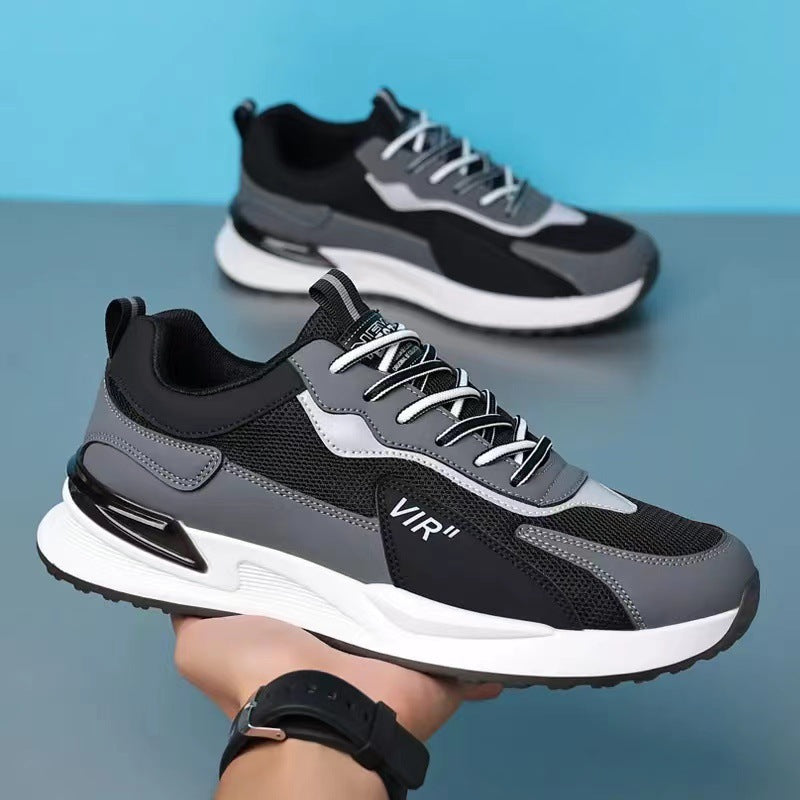 Damen Sneaker Atmungsaktiv Mesh Modisch Schwarz
