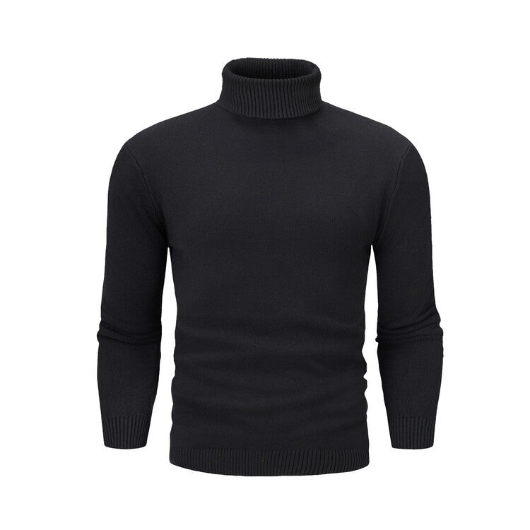 Herren Pullover Merinowolle Rollkragen Elegant Warm