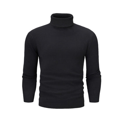 Herren Pullover Merinowolle Rollkragen Elegant Warm