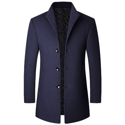 Herren Mantel Luxus Gepolstert Eleganter Winter