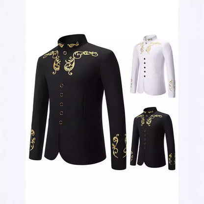 Herren Blazer Elegant mit Stickereien Modern