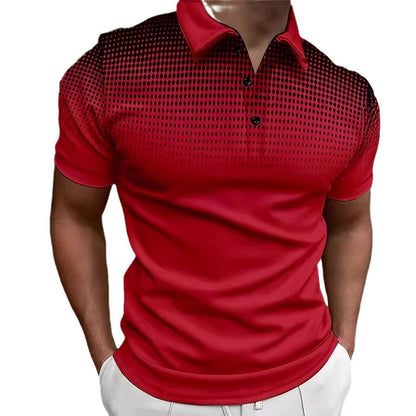 Herren Poloshirt Atmungsaktiv Modern Grafikmuster
