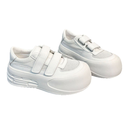 Damen Sneaker Sportlich Klettverschluss Weißen