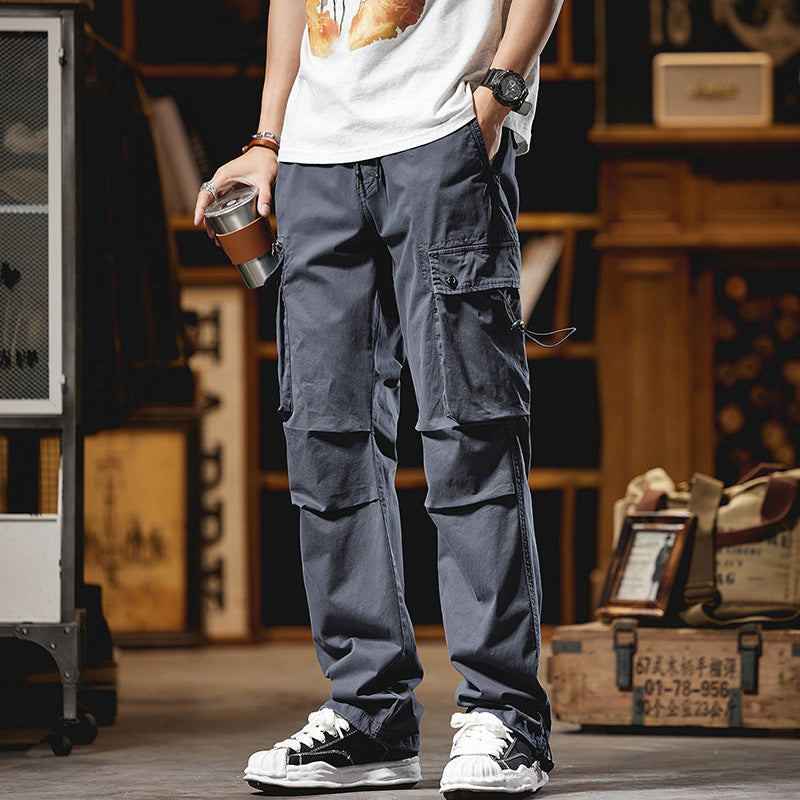 Herren Cargo-Hose Mehrertaschen Freizeit-Hose