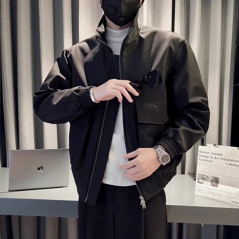 Herren Übergangsjacke Modisch mit Taschen Elastisch