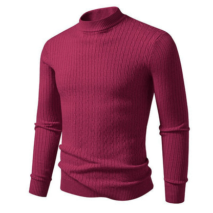 Herren Rollkragenpullover Strickpullover Modern Grobstrick
