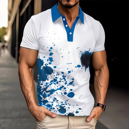 Herren Poloshirt Farbverlauf Modern Kragen - BerlinGlamour