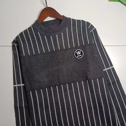 Herren Rollkragenpullover Gestreift Kuschelig Warm