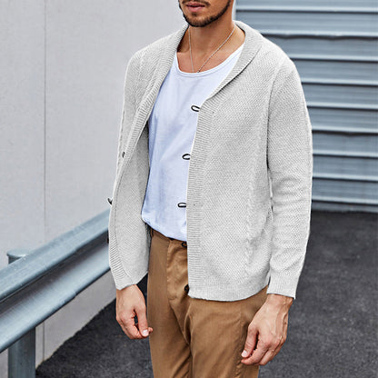 Herren Cardigan Lässig Offener Schnitt Strick Pullover Modern