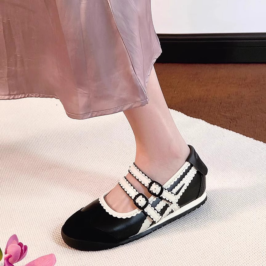 Damen Schuhe Mary Jane Bequem Blumen Verzierung