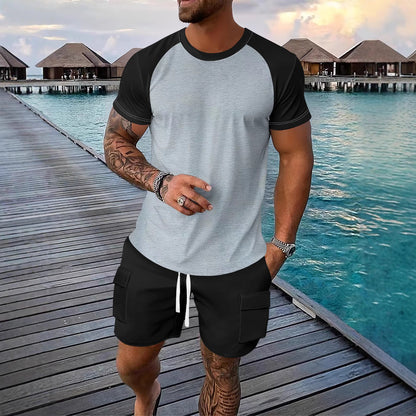 Herren Sport T-Shirt Raglan Ärmel Modern Sportlich