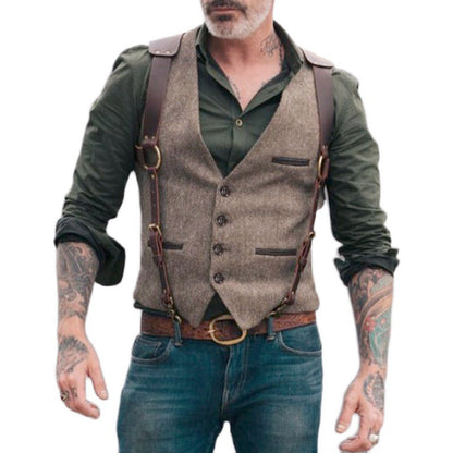 Herren Weste Modern Schnitt Hochwertig Elegant