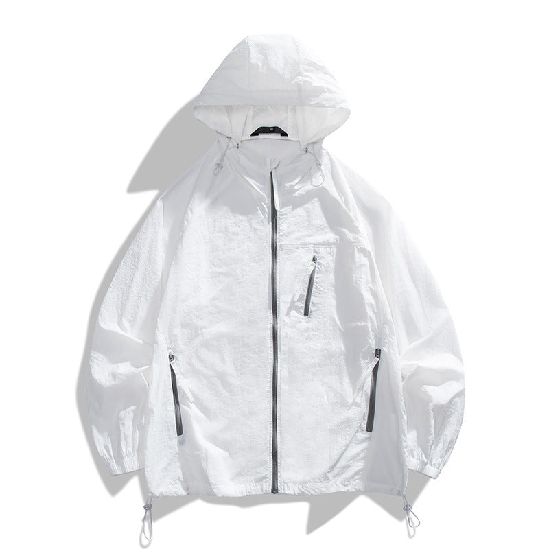 Herren Windjacke Leicht atmungsaktiv mit Taschen