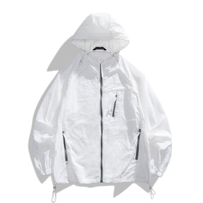Herren Windjacke Leicht atmungsaktiv mit Taschen