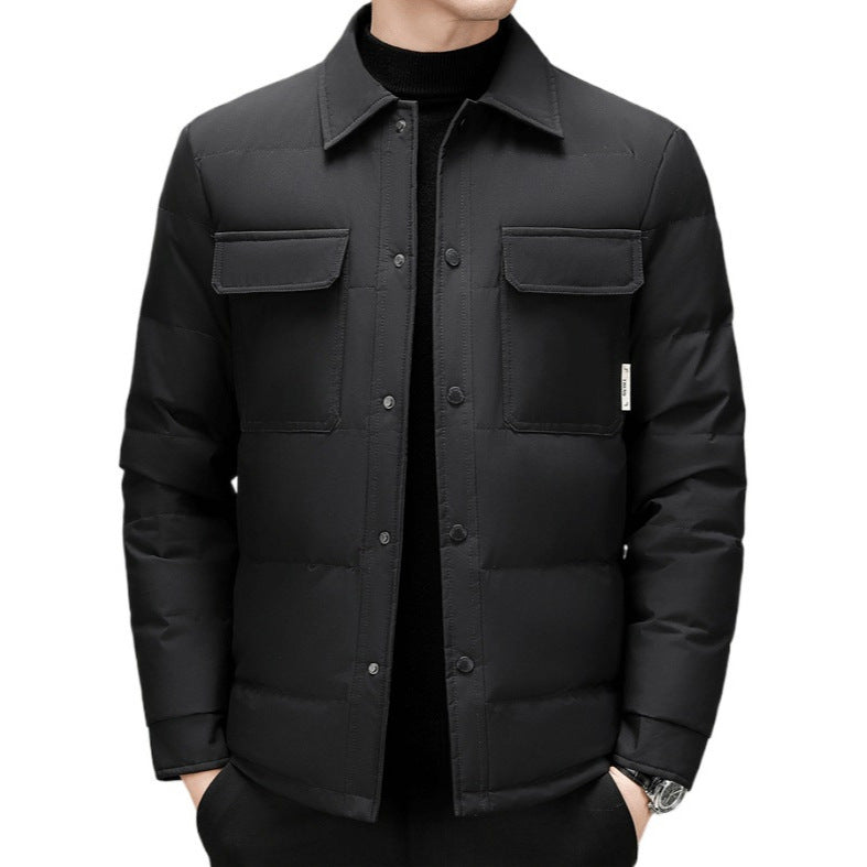 Herren Steppjacke Isoliert Warme Winterjacke Mit Taschen