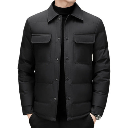 Herren Steppjacke Isoliert Warme Winterjacke Mit Taschen