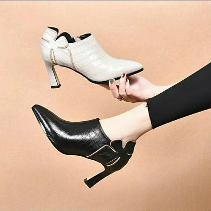 Damen Absatzstiefel Hoch Hacken Stilvolle Elegante Schuhe