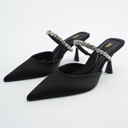 Damen Sling Pumps Glitzer Riemen Elegantes Design - BerlinGlamour