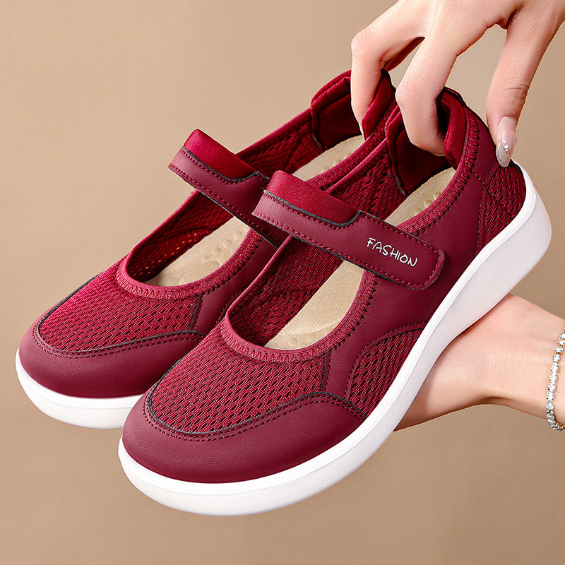 Damen Fitness-Sneaker Atmungsaktiv mit Klettverschluss Damen Laufschuhe Sport