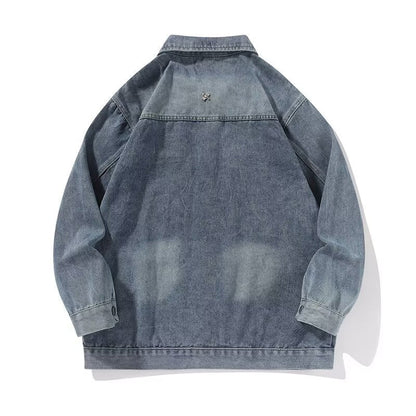 Herren Denimjacke Lässig Klassisch Jeansjacke Modern