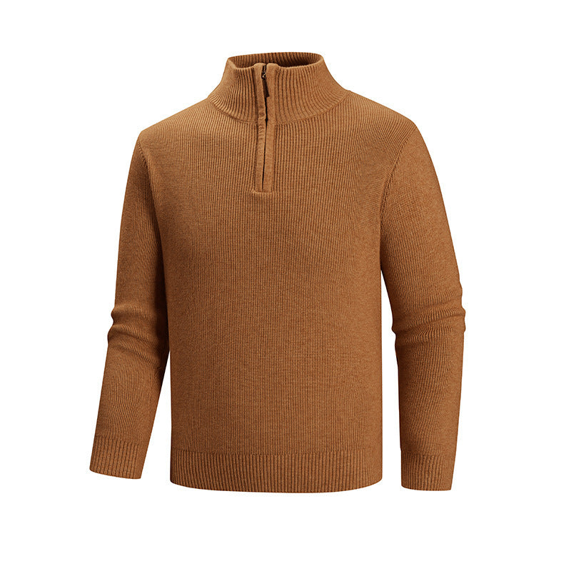 Herren Strickpullover Modern mit Reißverschluss und Muster