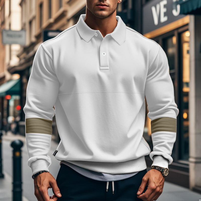 Herren Polo Shirt Modern Ärmel Design Klassisch