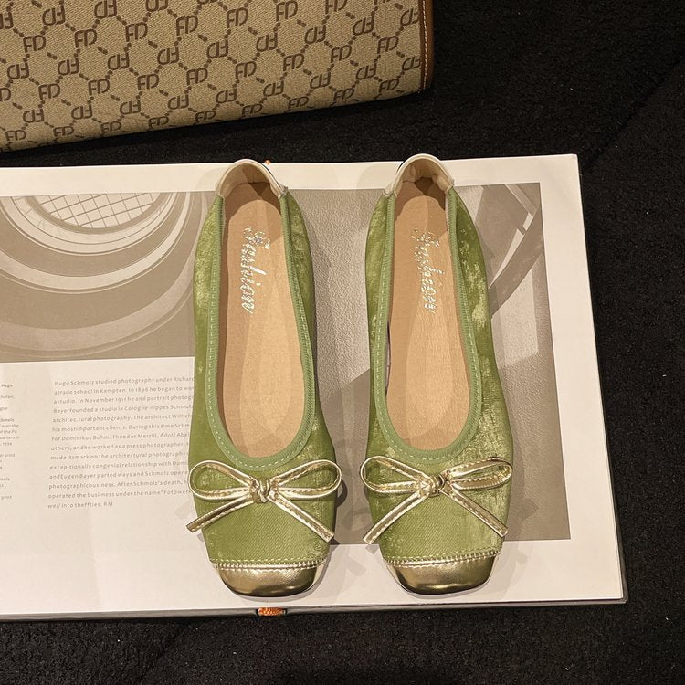 Damen Ballerinas Elegante Schleifen Komfort Sohle - BerlinGlamour