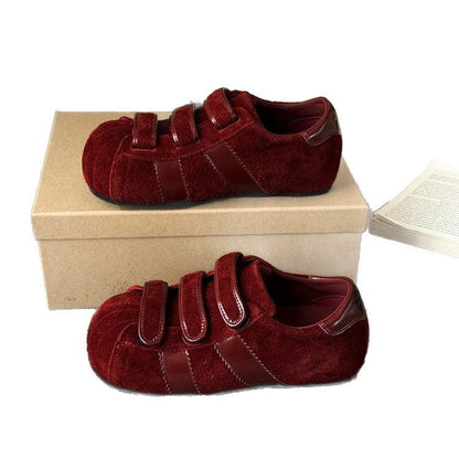 Damen Clogs Weich Wildleder Bequem Klettverschluss