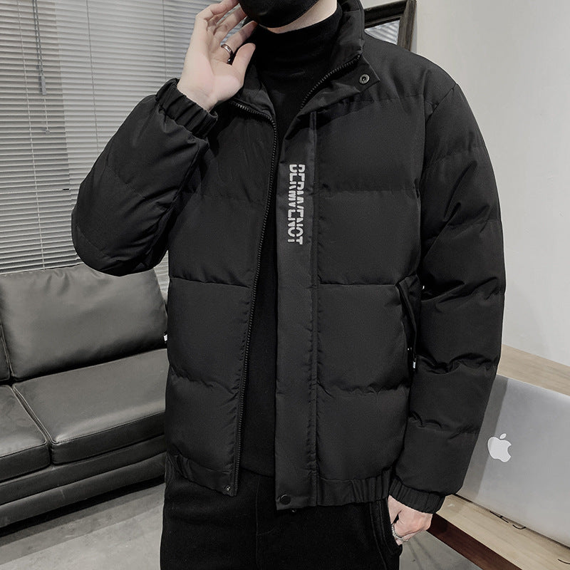 Herren Steppjacke Wärmeisoliert Winterjacke Schwarz
