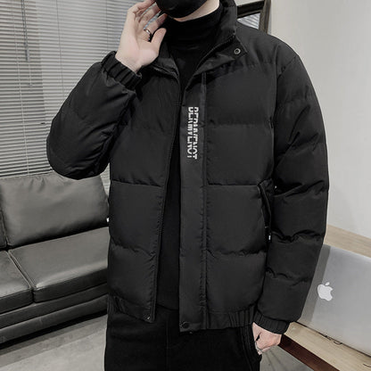 Herren Steppjacke Wärmeisoliert Winterjacke Schwarz