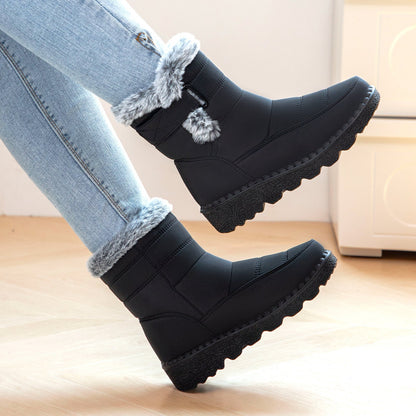 Damen Winterstiefel Warm Gefüttert Rutschfest Verstellbar
