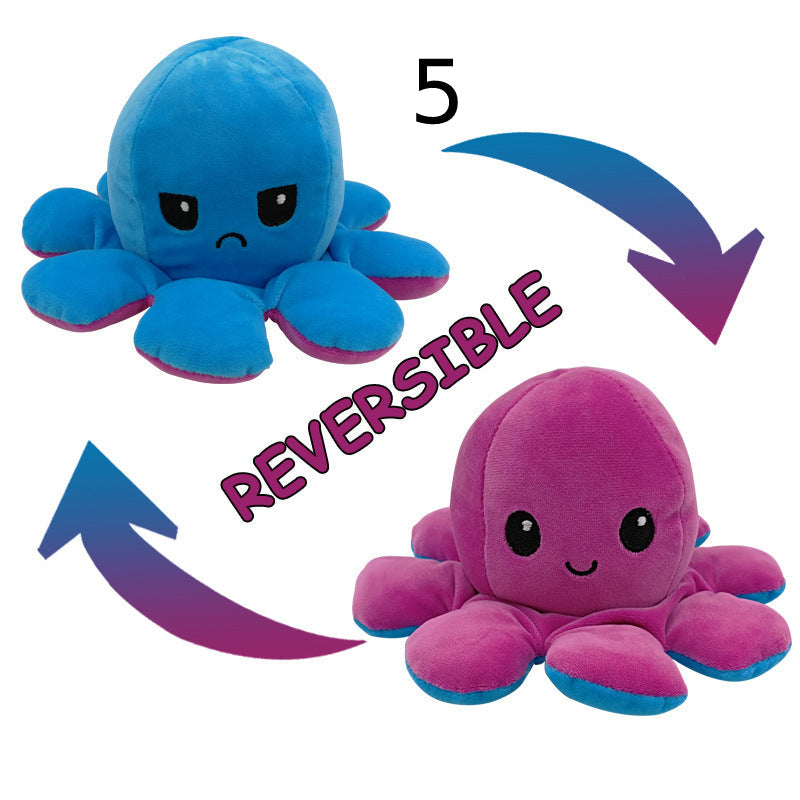 Reversibler Plüsch Octopus Kuscheltier Einzigartig