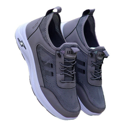 Damen Sneaker Sportlich Atmungsaktiv Mesh Schwarze Schuhe