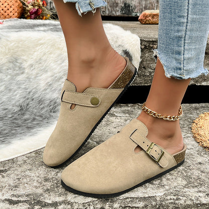 Damen Clogs Bequem mit Riemchen Schuhe Sommer