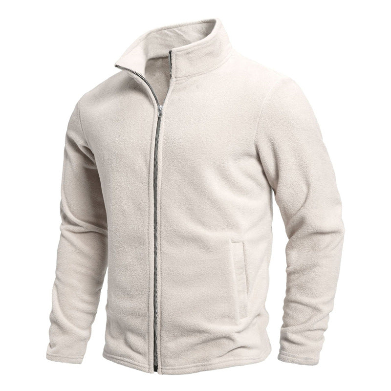 Herren Fleecejacke Warm mit Reißverschluss Hochkragen - BerlinGlamour