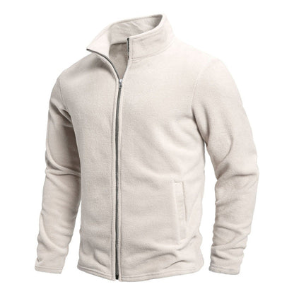 Herren Fleecejacke Warm mit Reißverschluss Hochkragen - BerlinGlamour