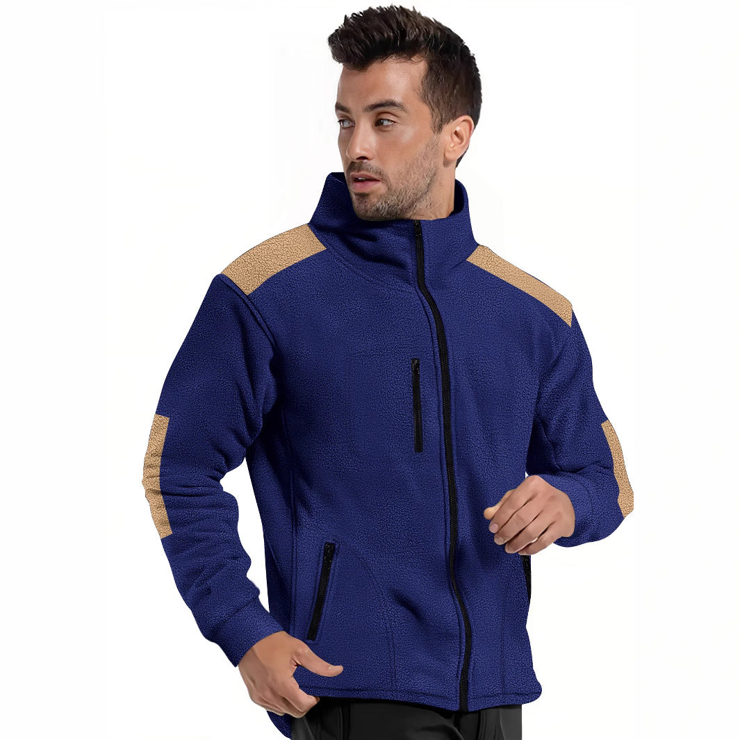 Herren Fleecejacke Modern Reißverschluss Praktische Taschen