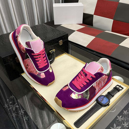 Damen Sneaker Modisch Floralmuster Rutschfest