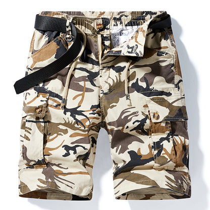 Herren Cargoshorts Camouflage Taschen Shorts Freizeit