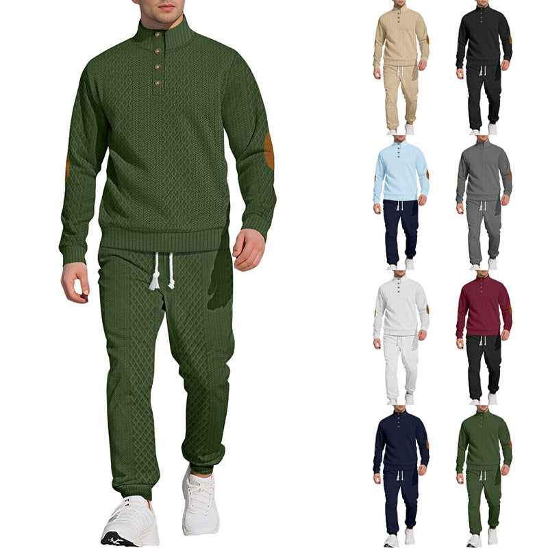 Herren Strickanzug Eleganter Kragen Modern - BerlinGlamour
