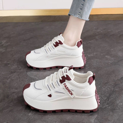 Damen Sneaker Sportlich Plattform Atmungsaktiv