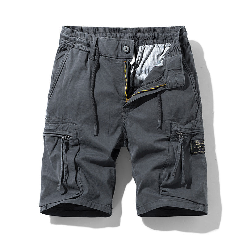 Herren Cargo Shorts Robust Elastischer Bund Vielfach Taschen
