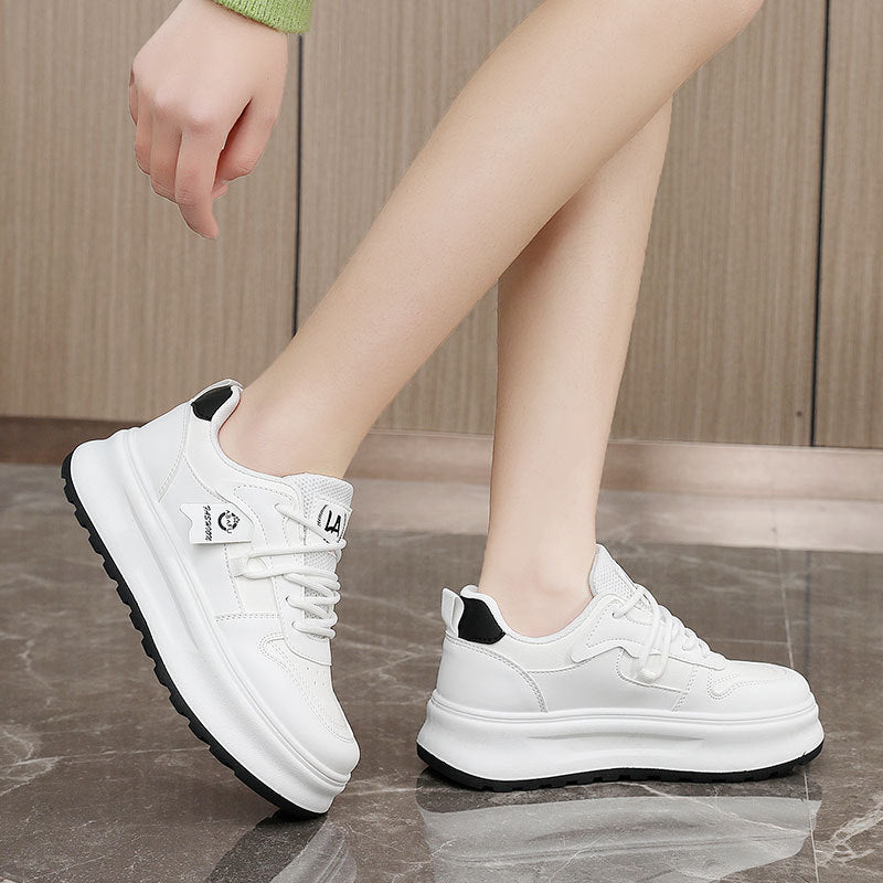 Damen Sneaker Plattform Sportlich Komfortabel