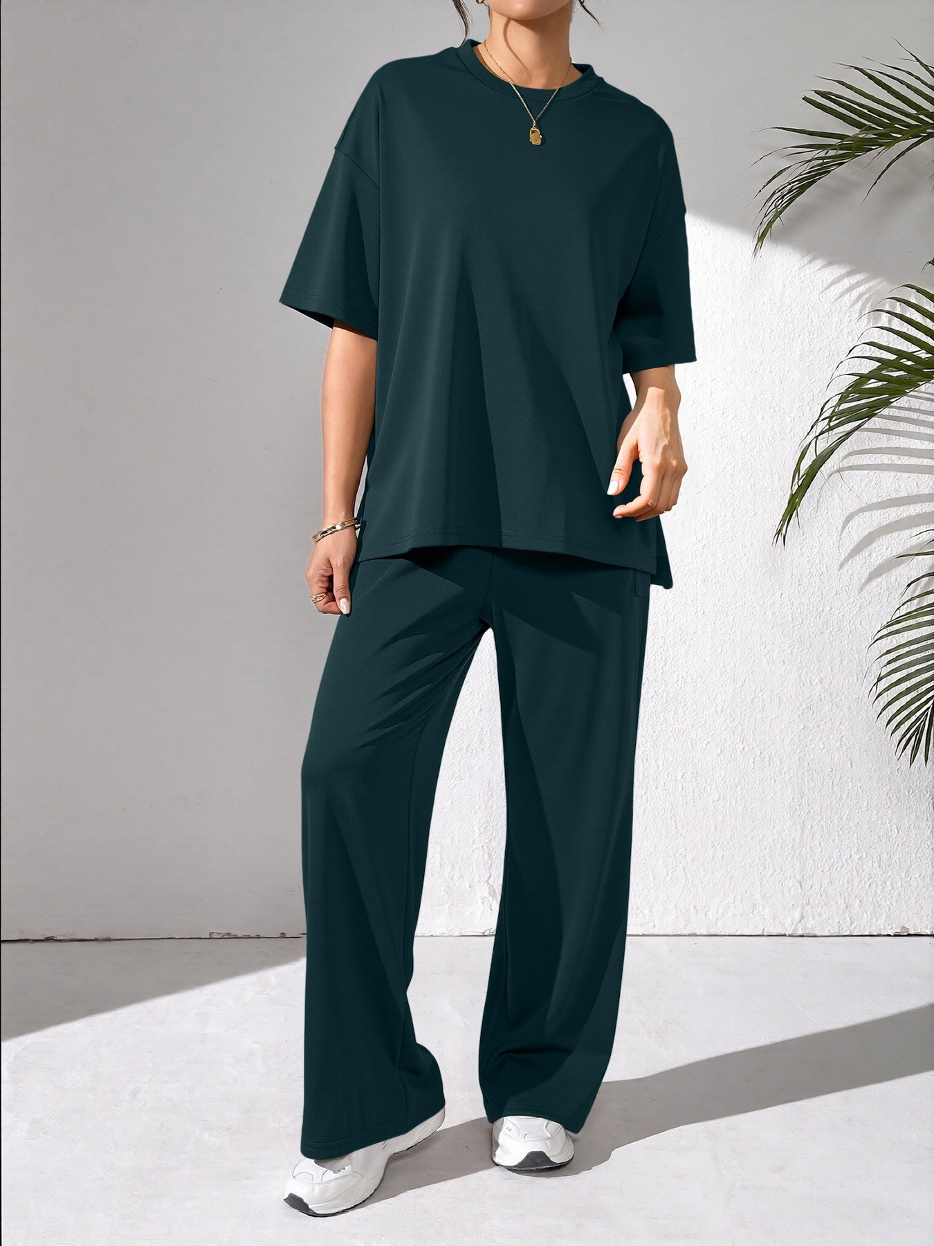 Damen Freizeit Set Weites Oberteil Bequem