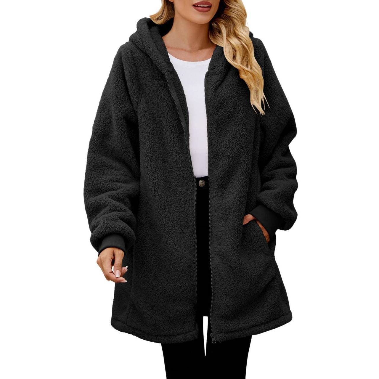 Weiche Damen Fleecejacke Warm Kuschelig