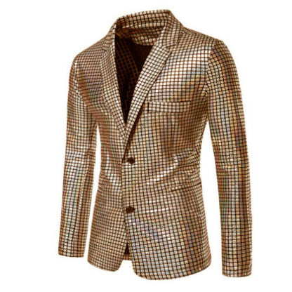 Herren Smokingjacke Elegant Glitzernd Schwarze Gala